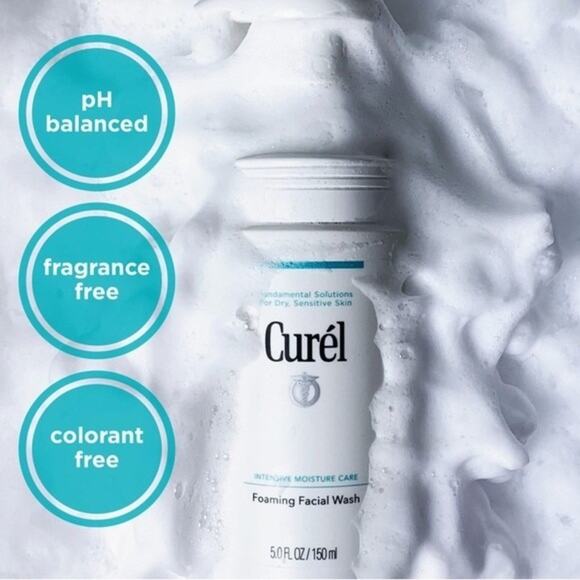 NIB Curel Japanese Skin Care Foaming Daily Face Wash 5 oz/ 150 ml - Picture 4 of 9